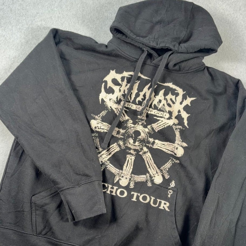 Ski Mask The Slump God Hoodie Mens L Black Graphic Psycho Tour 2024 Rap Merch